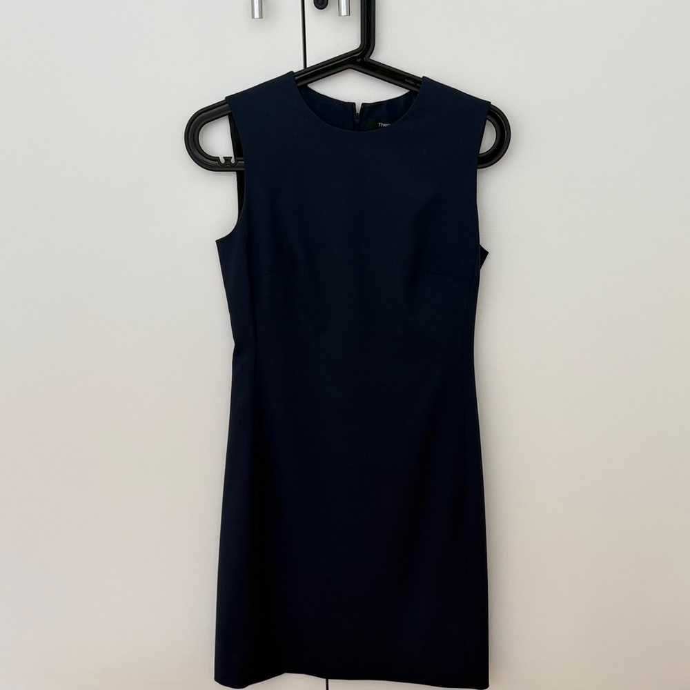 Theory Elegant Navy Mini Dress